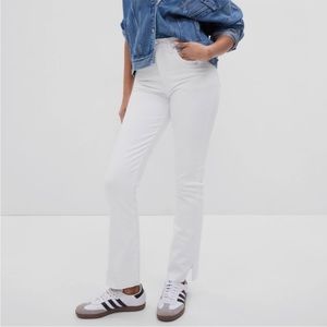 NWT GAP high waist kick fit white jeans